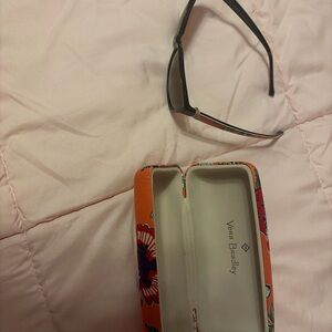 Vera Bradley Vibrant Orange Floral Sunglasses with matching case